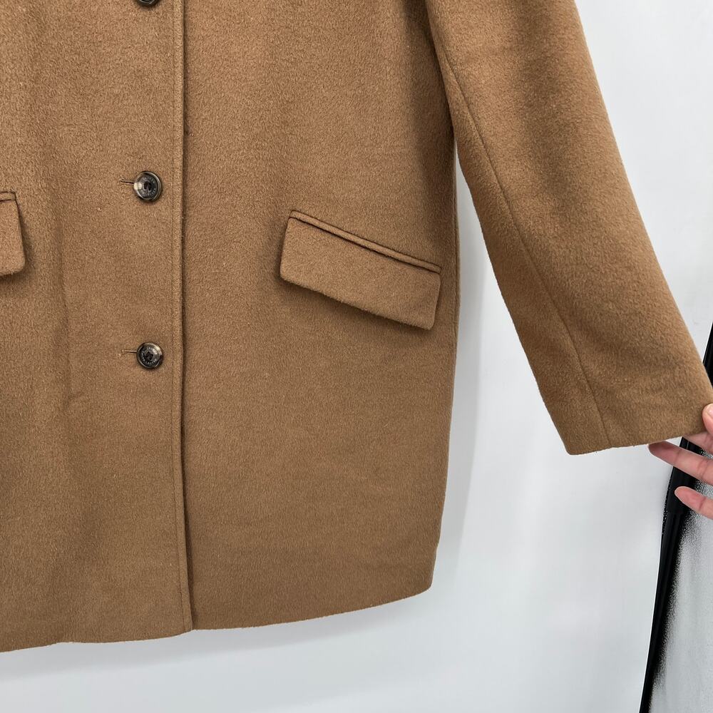 Lauren Ralph Lauren Tab Front Wool Blend Coat New Vicuna Brown Women's 8 Soft - Picture 9 of 14